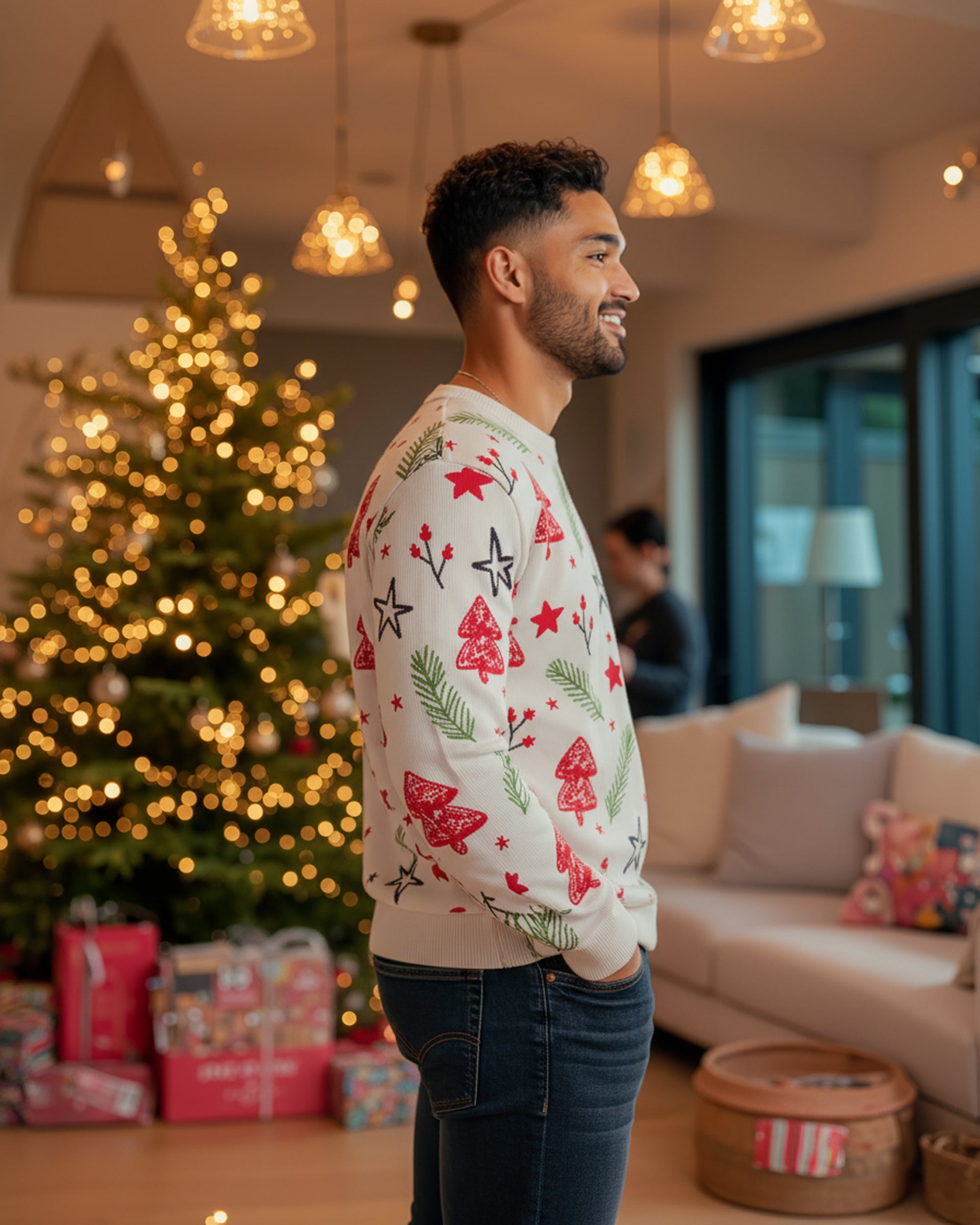 Allover Christmas Sweater - Men's