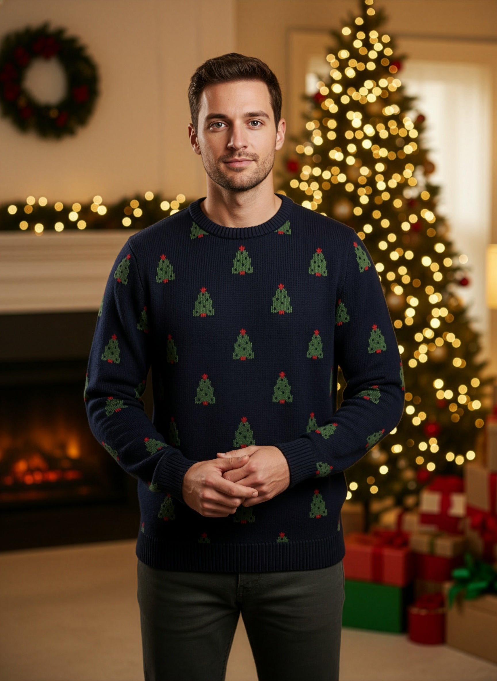 Christmas Tree Allover Sweater - Men's