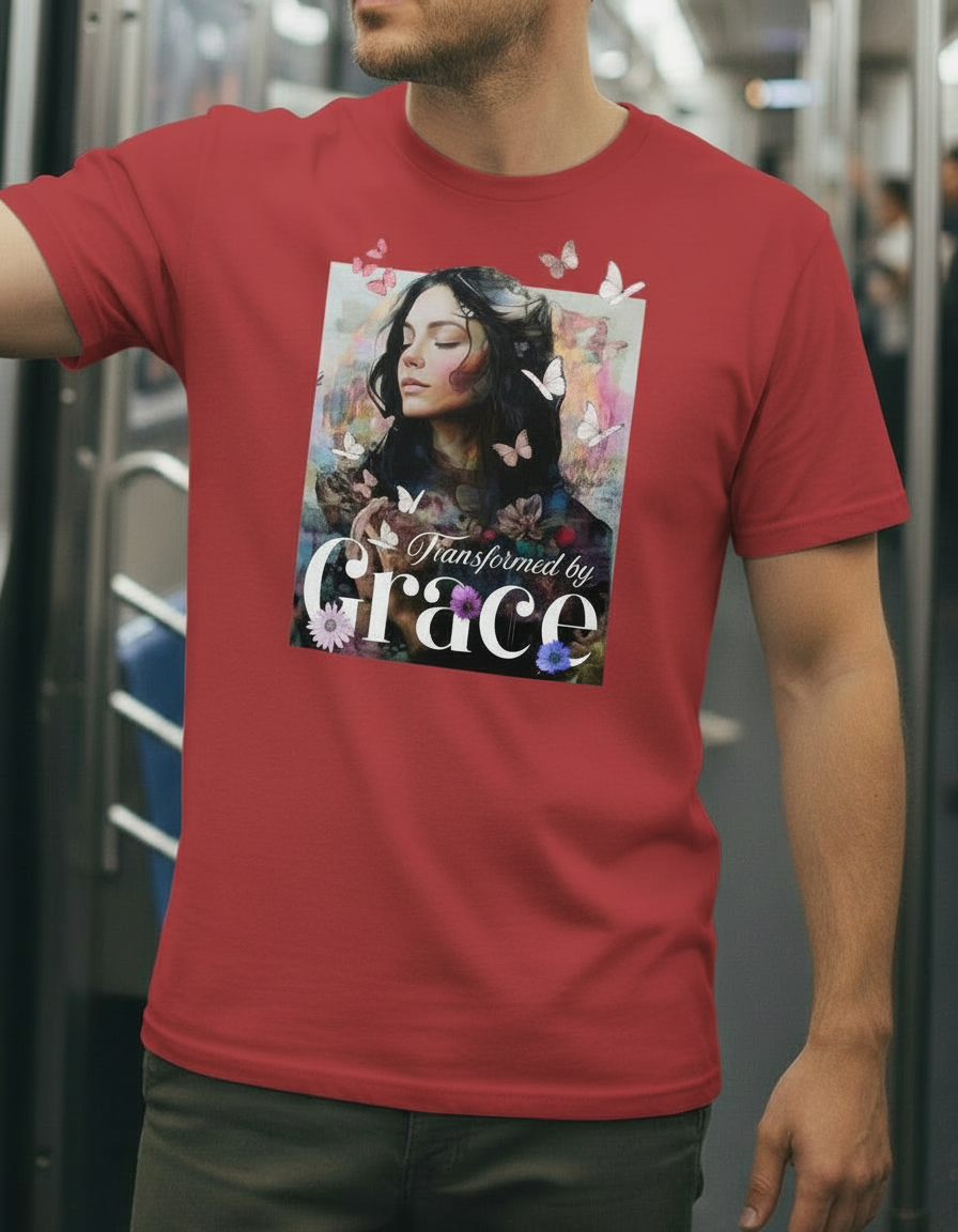Transformed by Grace Tee – Bloom Edition