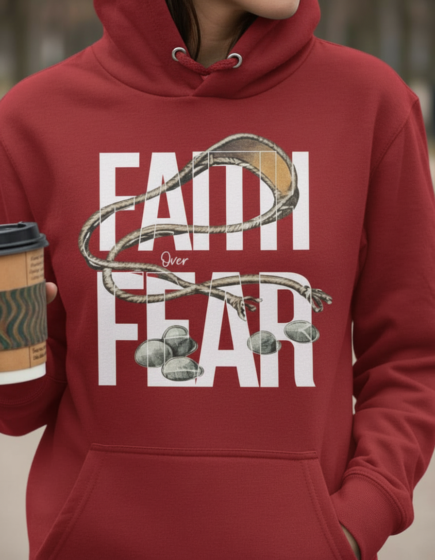 Faith Over Fear Hoodie – David’s Sling Edition - Women's