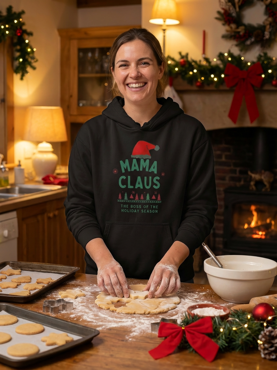 Mama Claus Oversized Heavyweight Hoodie