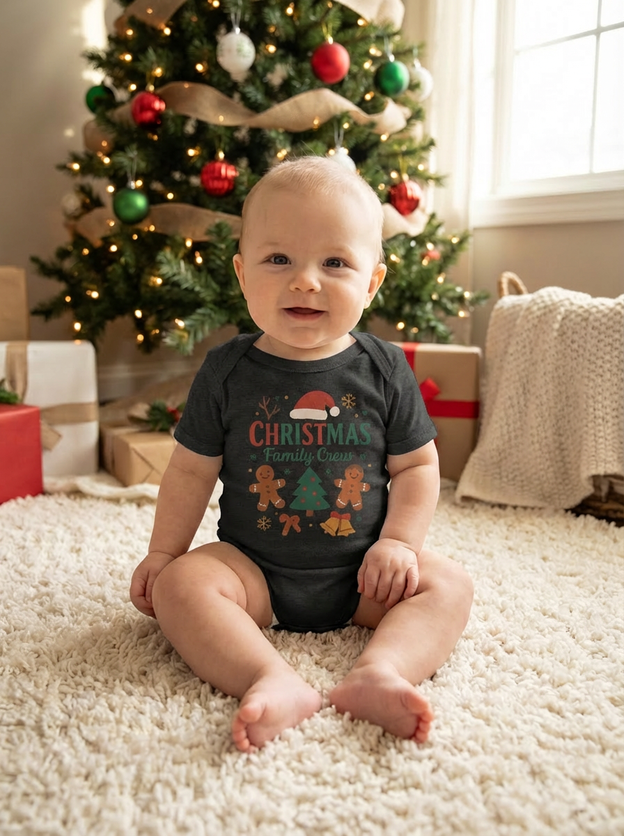Christmas Family Crew Baby Bodysuit | Matching Holiday One Piece