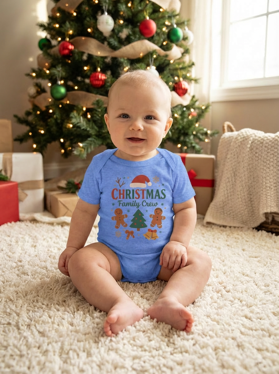 Christmas Family Crew Baby Bodysuit | Matching Holiday One Piece