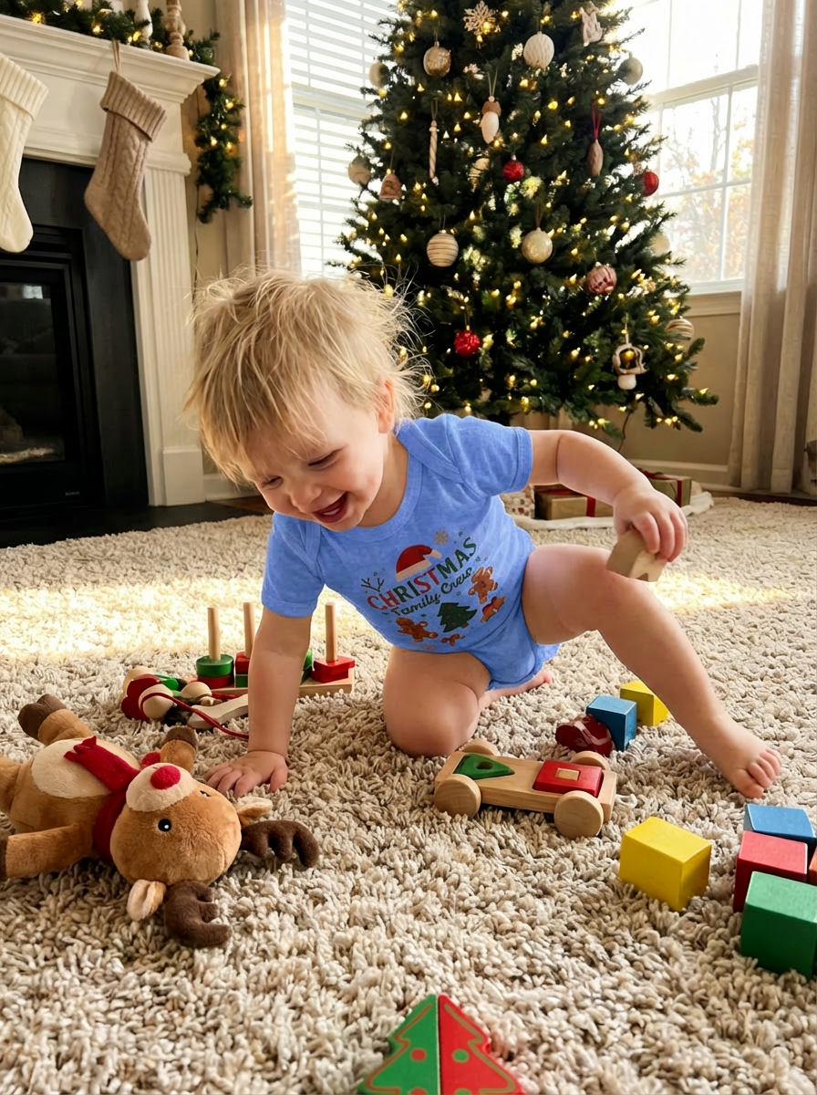 Christmas Family Crew Baby Bodysuit | Matching Holiday One Piece