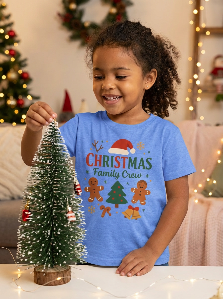 Christmas Family Crew Toddler Tee | Matching Holiday Family Shirt
