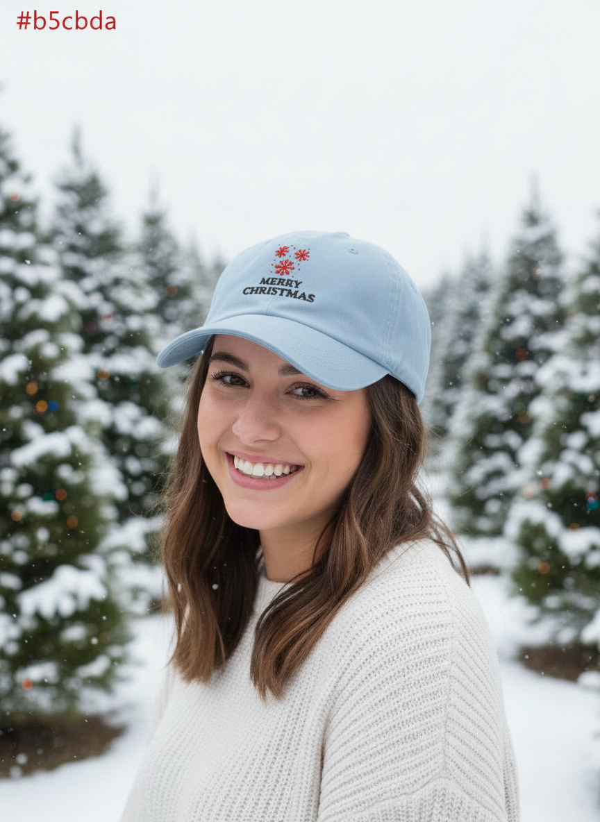 Merry Christmas Cute Holiday Cap - Women's