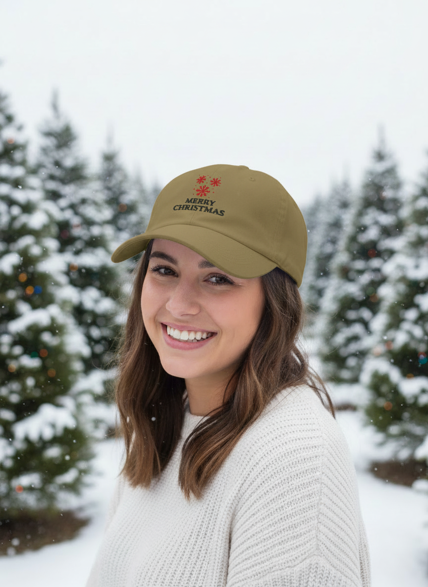 Merry Christmas Cute Holiday Cap - Women's