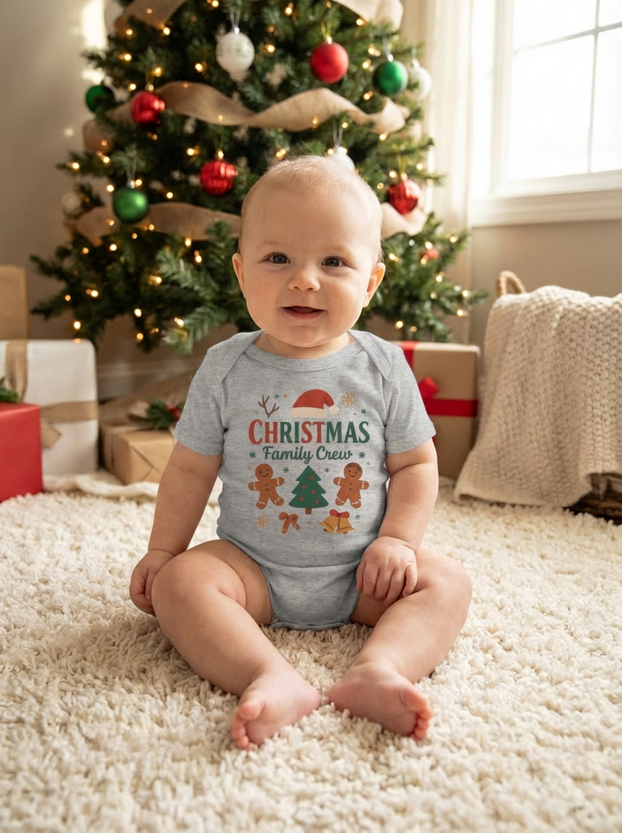 Christmas Family Crew Baby Bodysuit | Matching Holiday One Piece