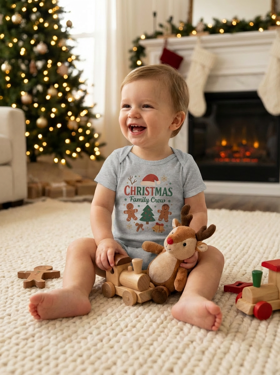 Christmas Family Crew Baby Bodysuit | Matching Holiday One Piece
