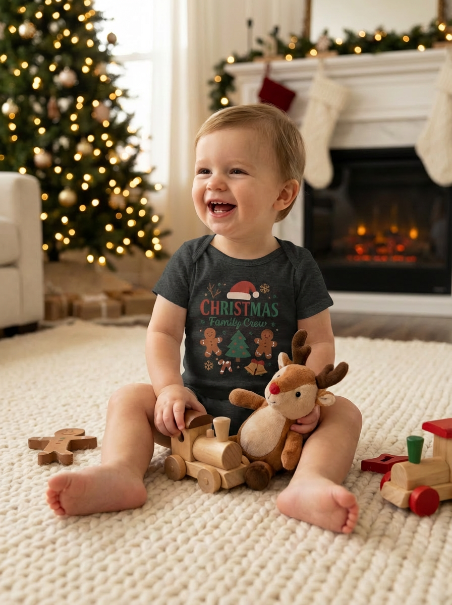 Christmas Family Crew Baby Bodysuit | Matching Holiday One Piece