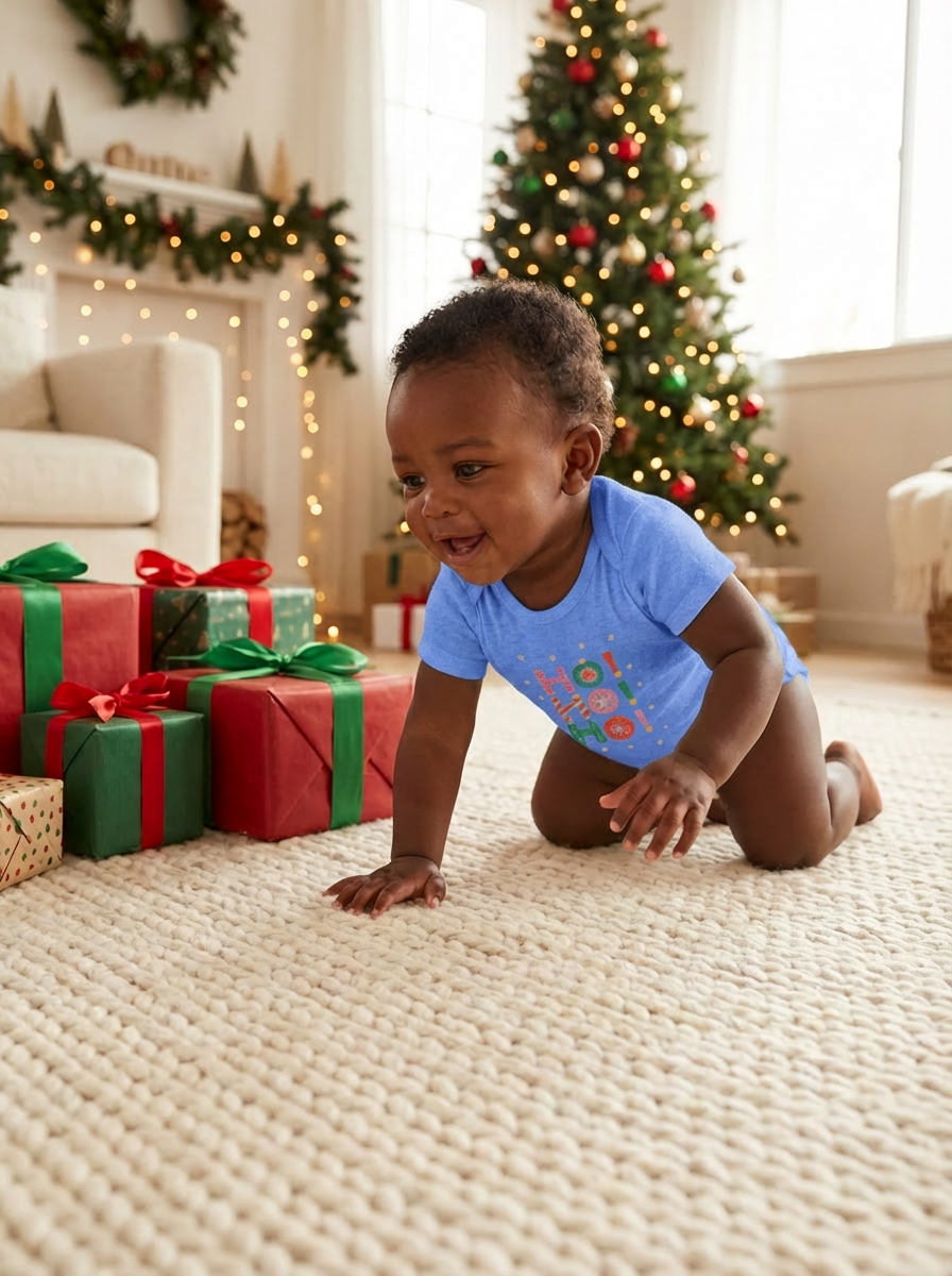 Ho Ho Ho Baby Christmas One Piece | Holiday Short Sleeve Bodysuit