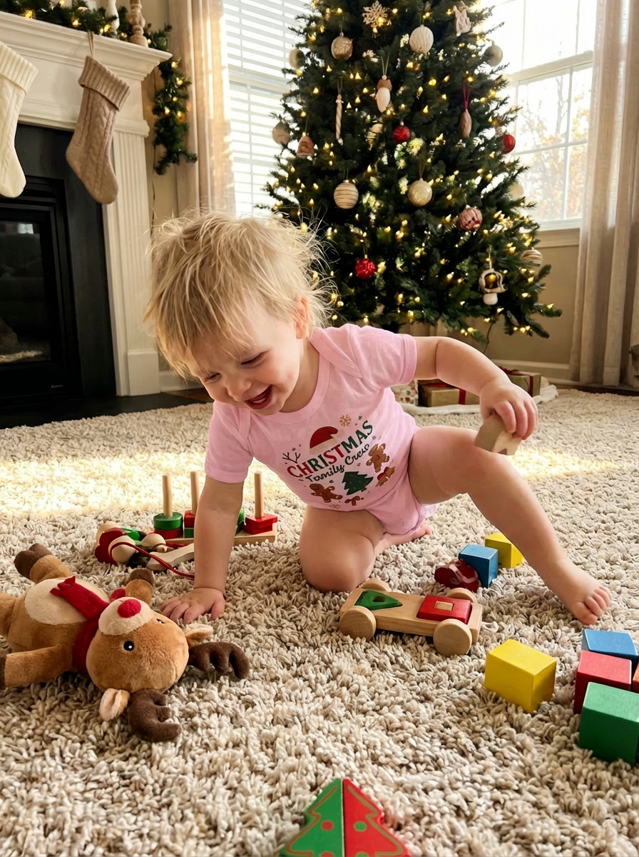 Christmas Family Crew Baby Bodysuit | Matching Holiday One Piece