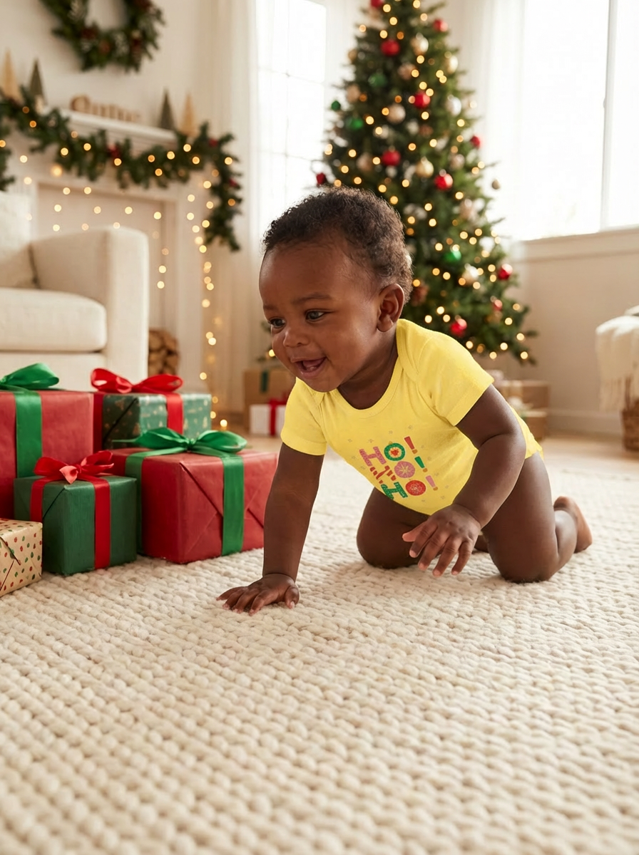 Ho Ho Ho Baby Christmas One Piece | Holiday Short Sleeve Bodysuit