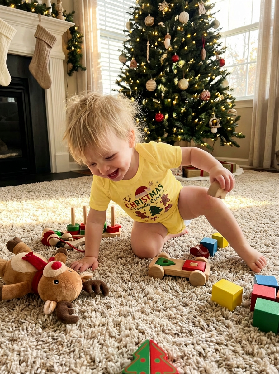 Christmas Family Crew Baby Bodysuit | Matching Holiday One Piece