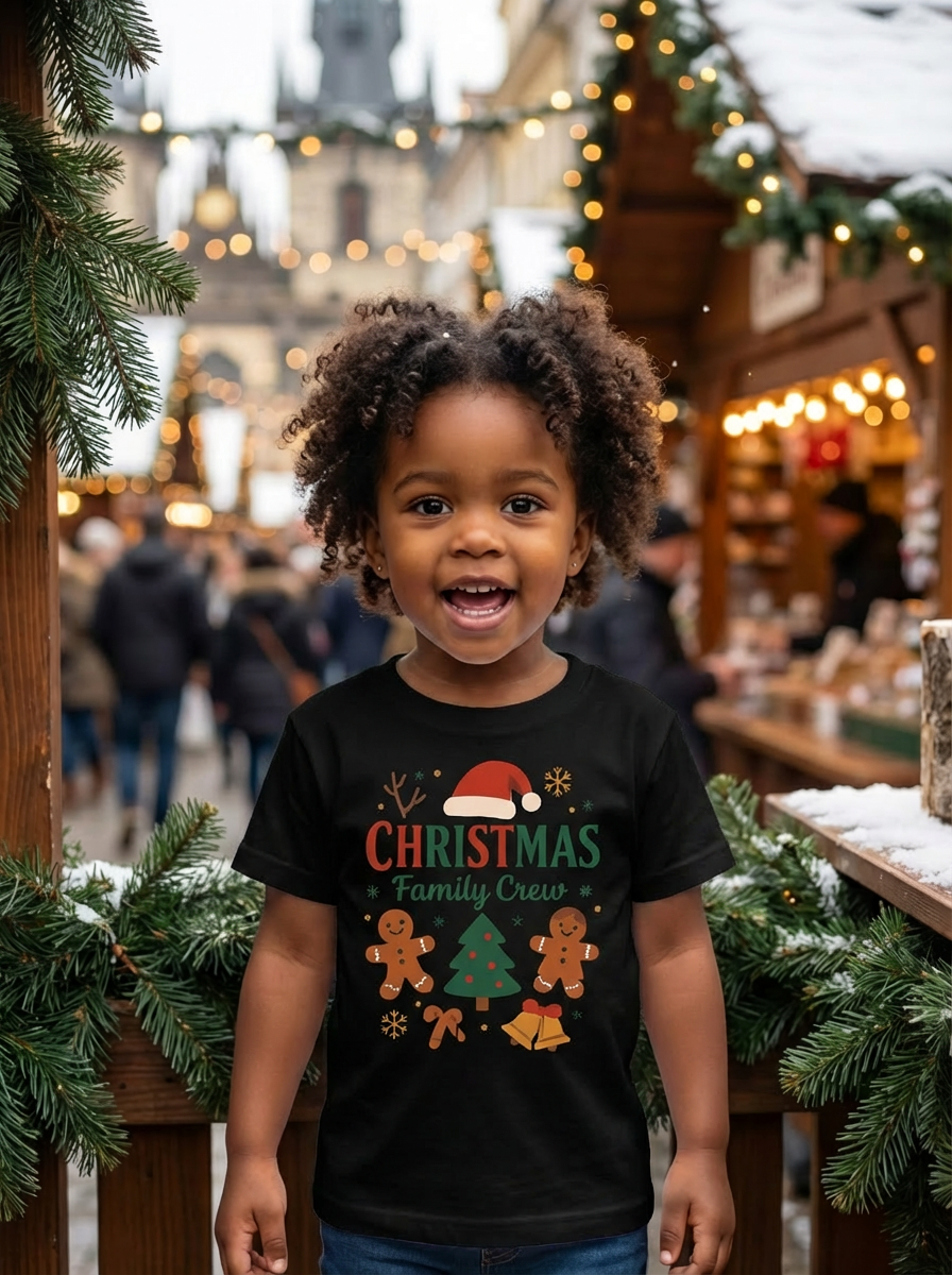 Christmas Family Crew Toddler Tee | Matching Holiday Family Shirt
