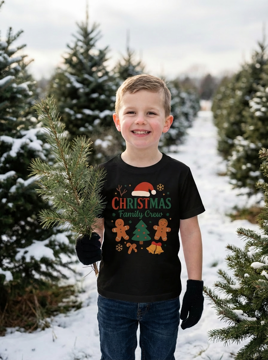 Christmas Family Crew Toddler Tee | Matching Holiday Family Shirt