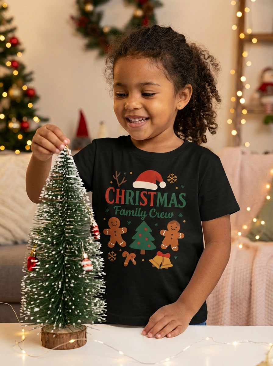 Christmas Family Crew Toddler Tee | Matching Holiday Family Shirt