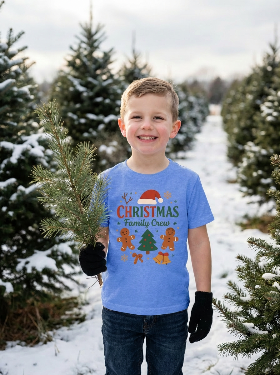 Christmas Family Crew Toddler Tee | Matching Holiday Family Shirt