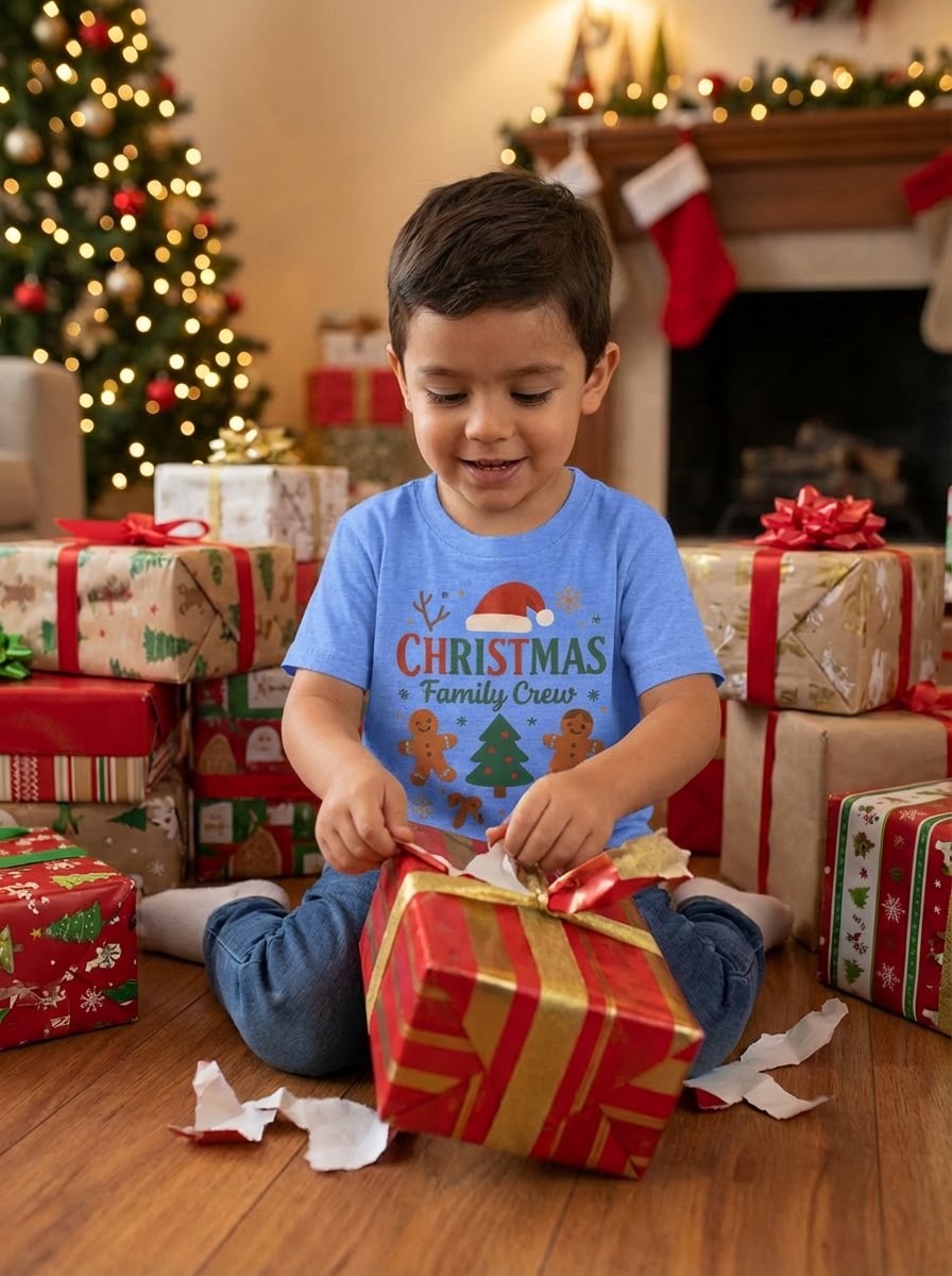 Christmas Family Crew Toddler Tee | Matching Holiday Family Shirt