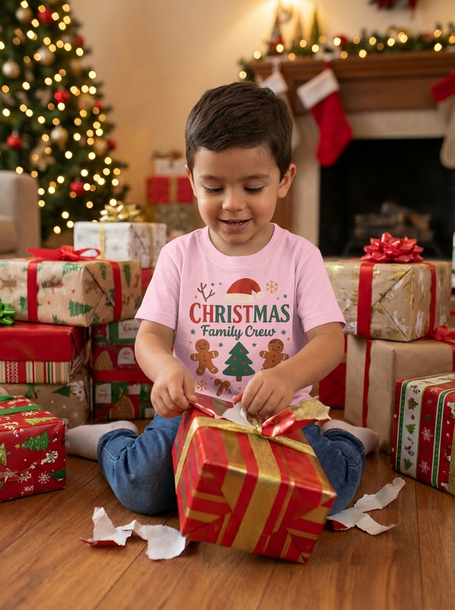 Christmas Family Crew Toddler Tee | Matching Holiday Family Shirt