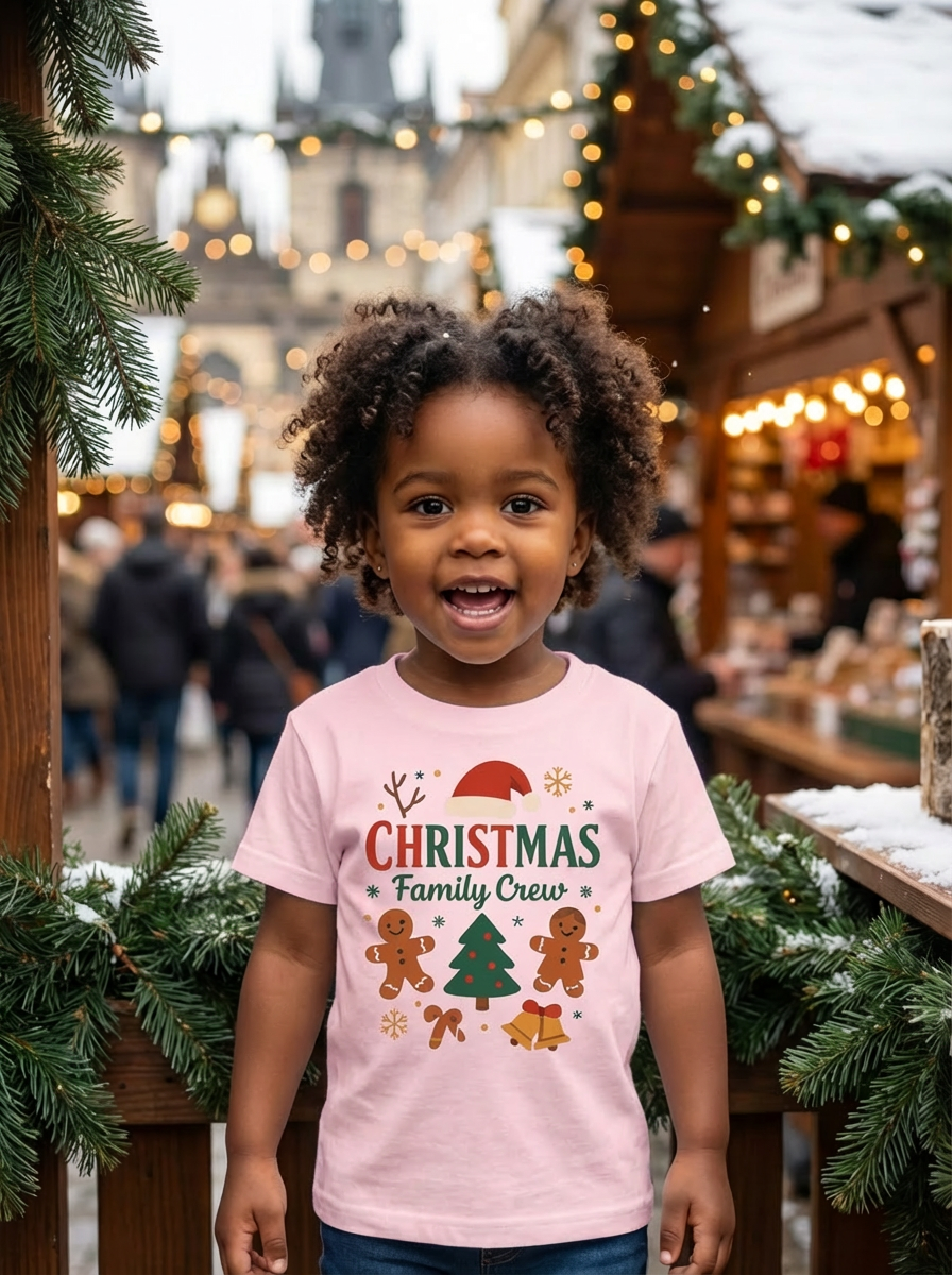 Christmas Family Crew Toddler Tee | Matching Holiday Family Shirt