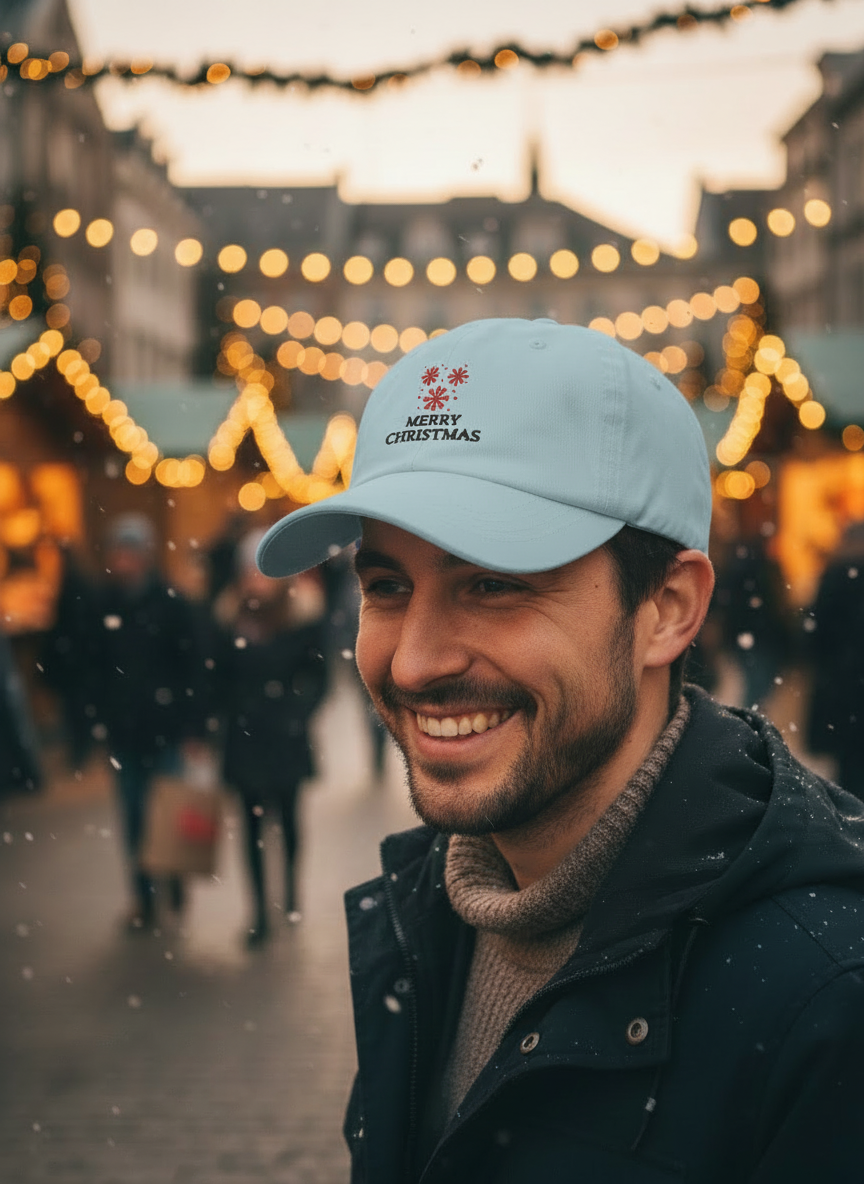 Merry Christmas Cute Holiday Cap - Men's