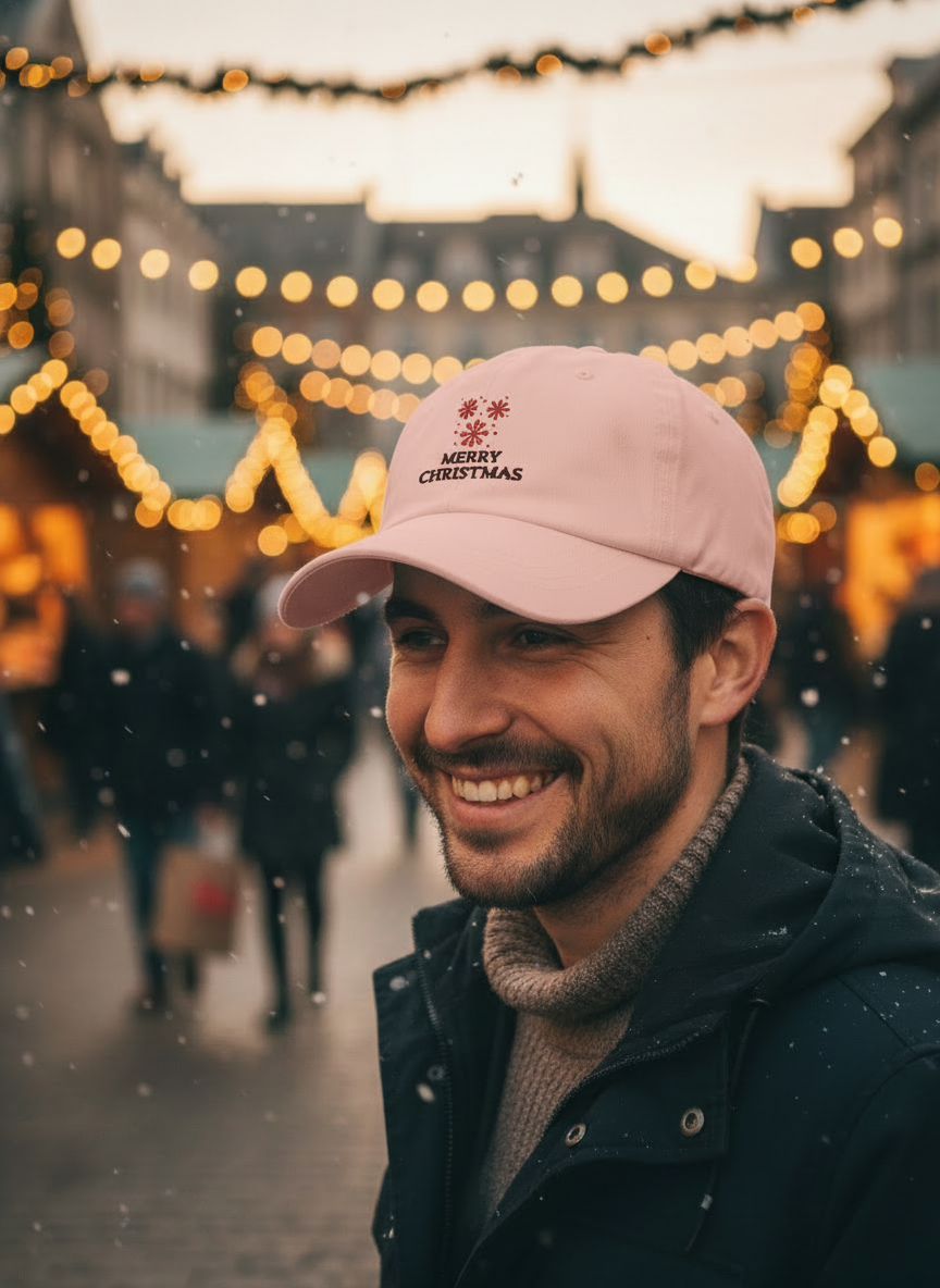 Merry Christmas Cute Holiday Cap - Men's