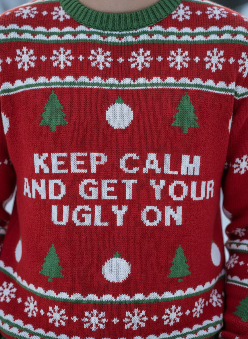 Keep Calm & Get Your Ugly On Sweater - Men's