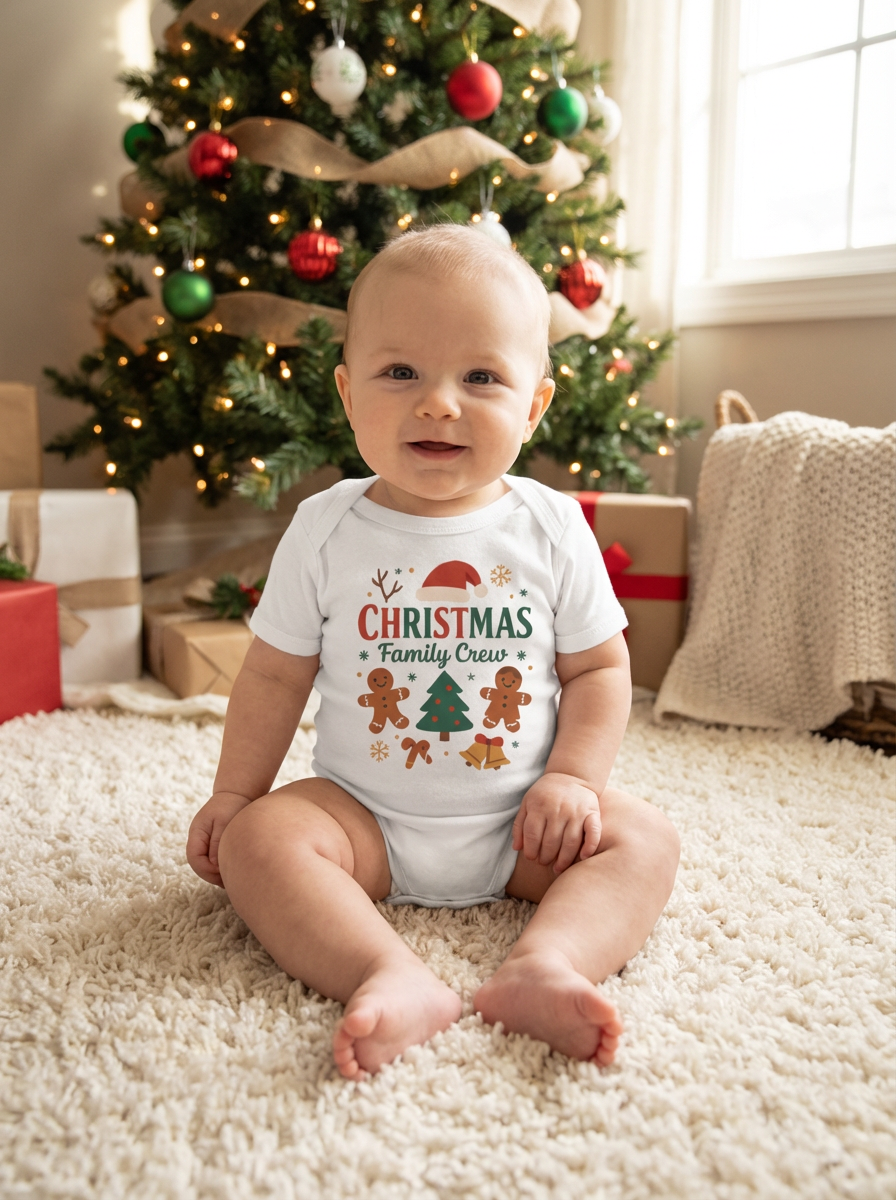 Christmas Family Crew Baby Bodysuit | Matching Holiday One Piece