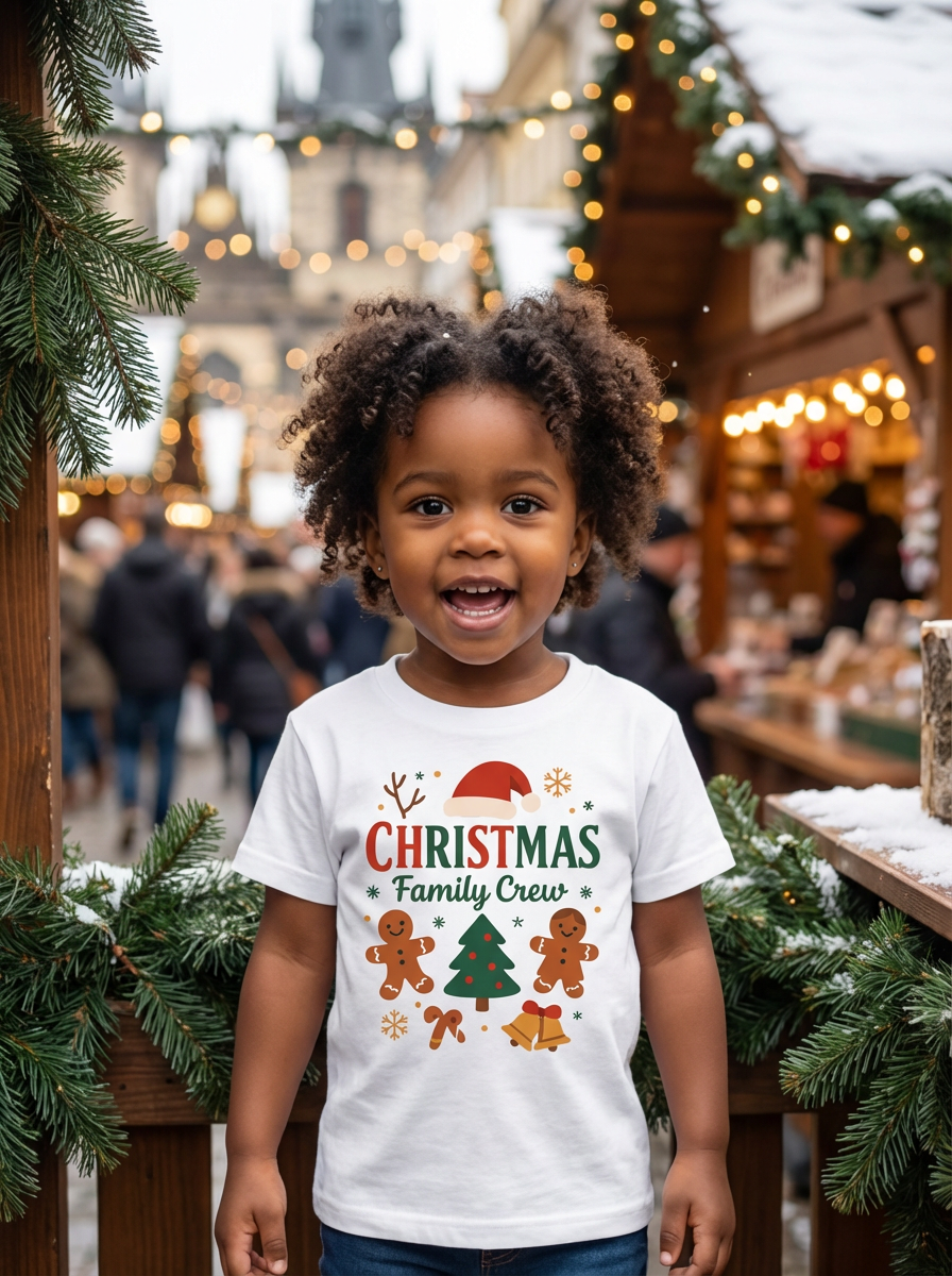 Christmas Family Crew Toddler Tee | Matching Holiday Family Shirt