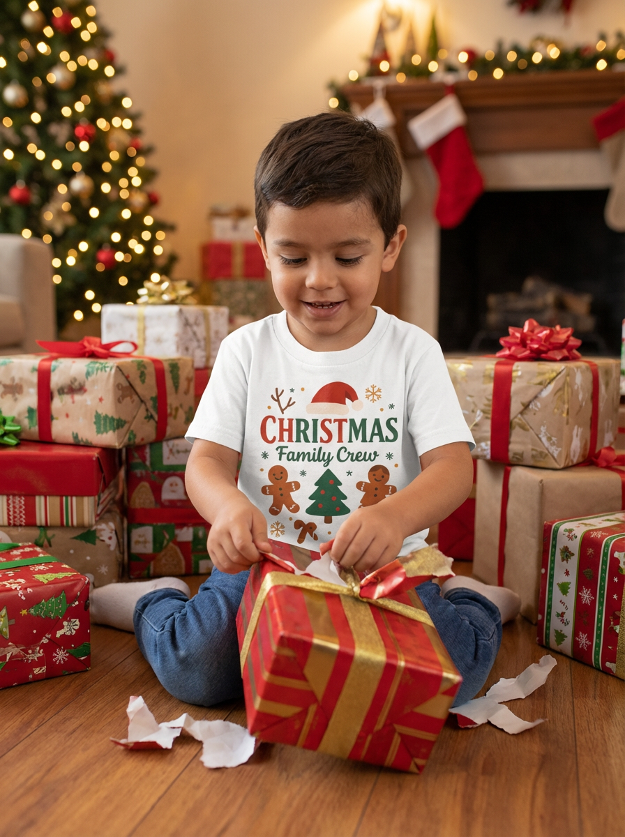 Christmas Family Crew Toddler Tee | Matching Holiday Family Shirt