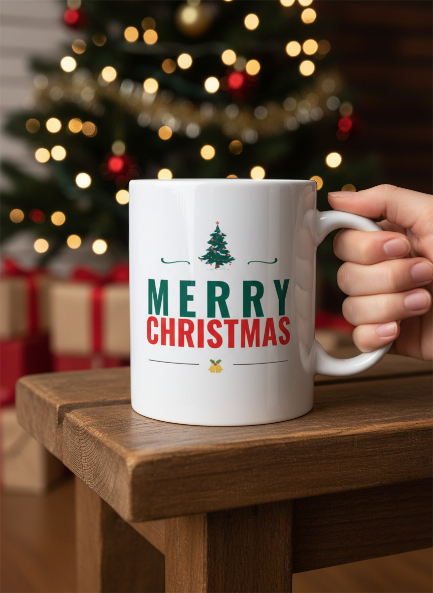 Classic Merry Christmas Coffee Mug