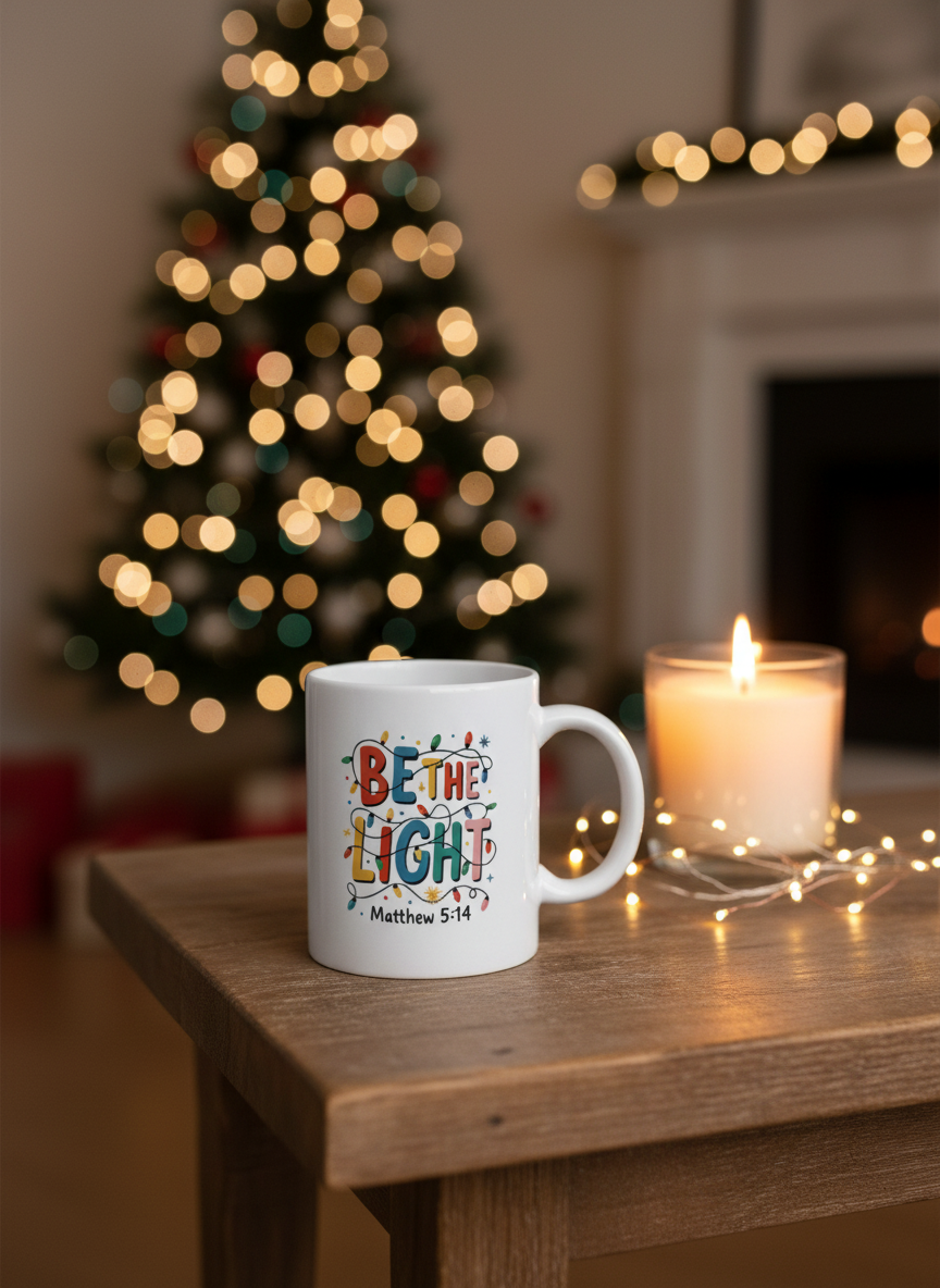 Be The Light Christmas Mug