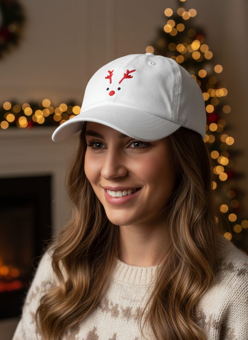 Reindeer Christmas Cap - Women's