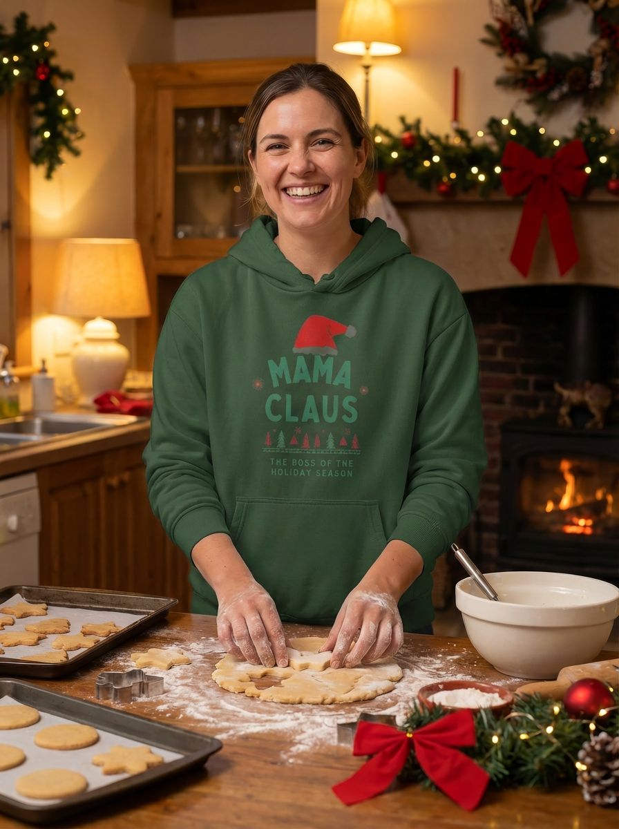 Mama Claus Oversized Heavyweight Hoodie