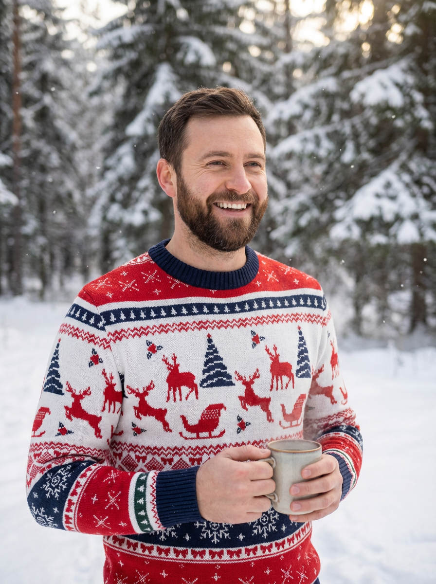 Green Firefly Christmas Sweater - Men's