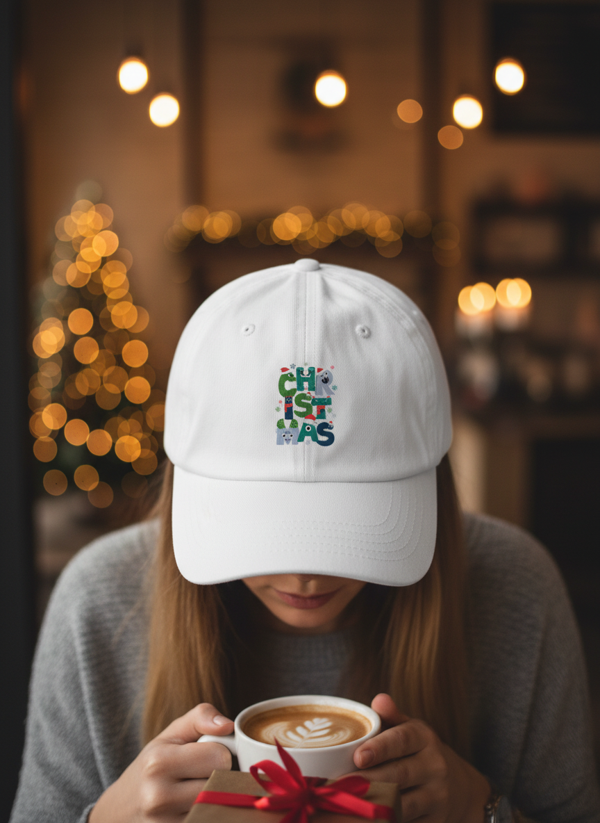 Ugly Sweater Pattern Christmas Cap - Women's