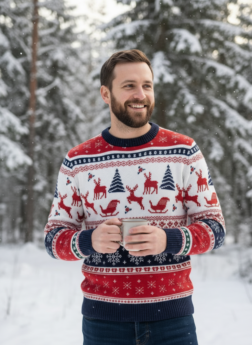 Green Firefly Christmas Sweater - Men's