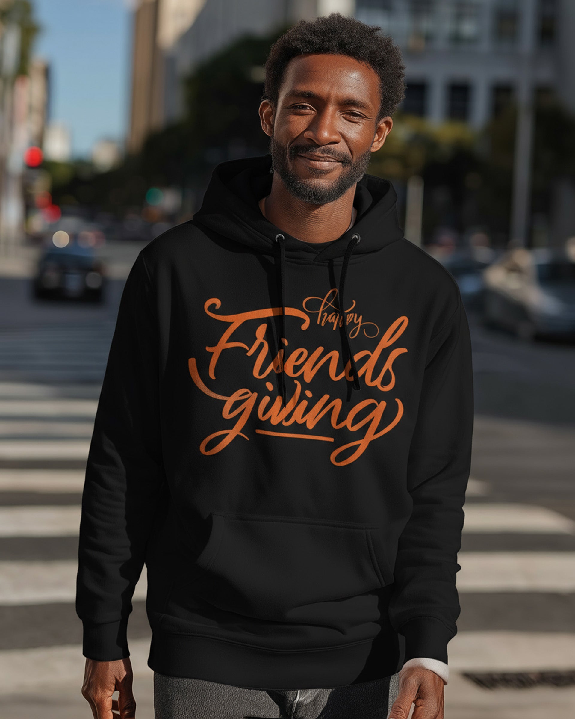 Friendsgiving Hoodie (Orange) - Men's