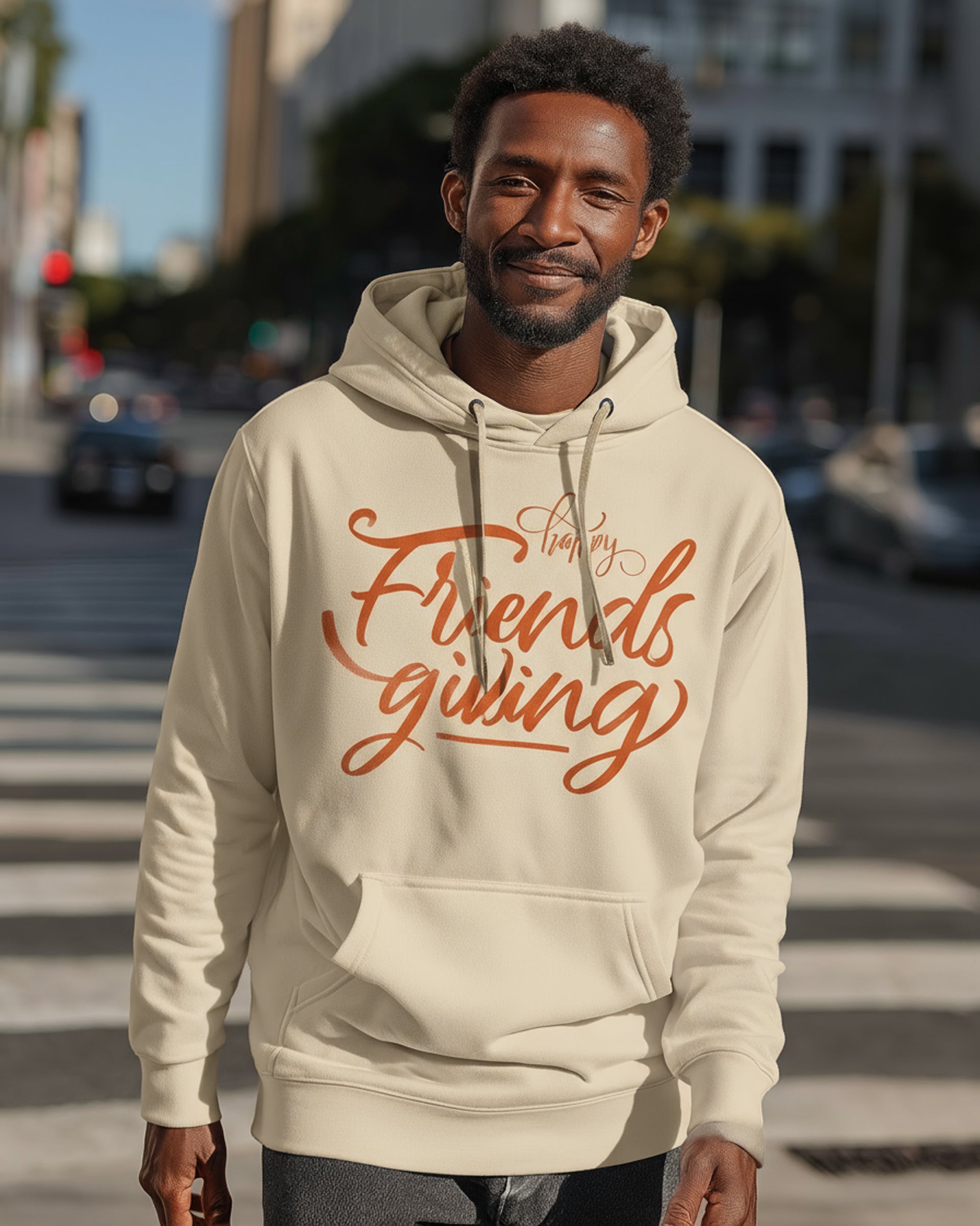 Friendsgiving Hoodie (Orange) - Men's