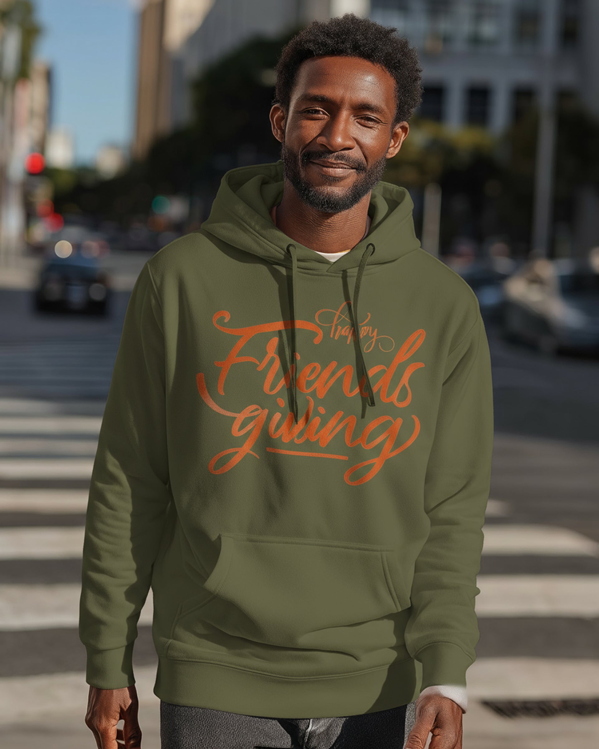 Friendsgiving Hoodie (Orange) - Men's