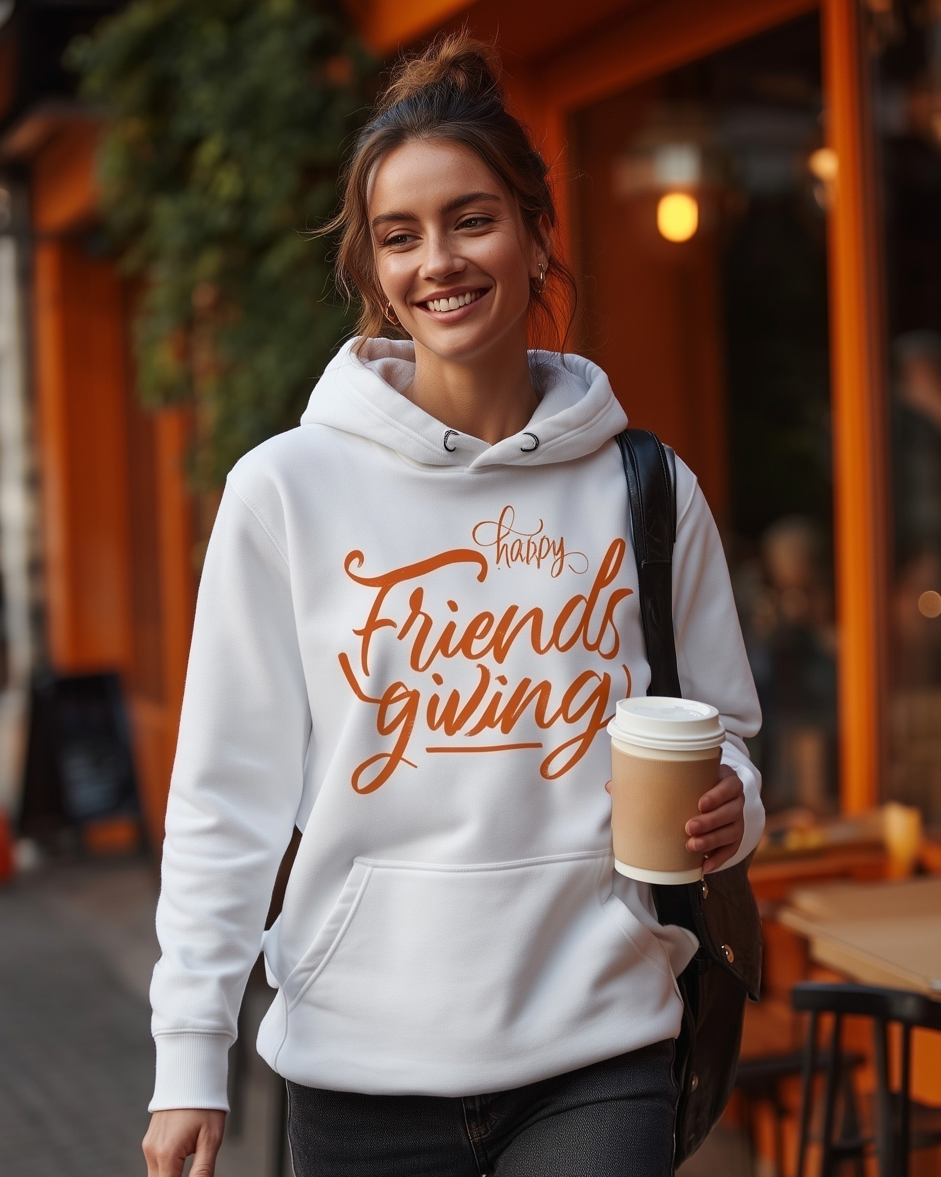 Friendsgiving Hoodie (Orange) - Women's