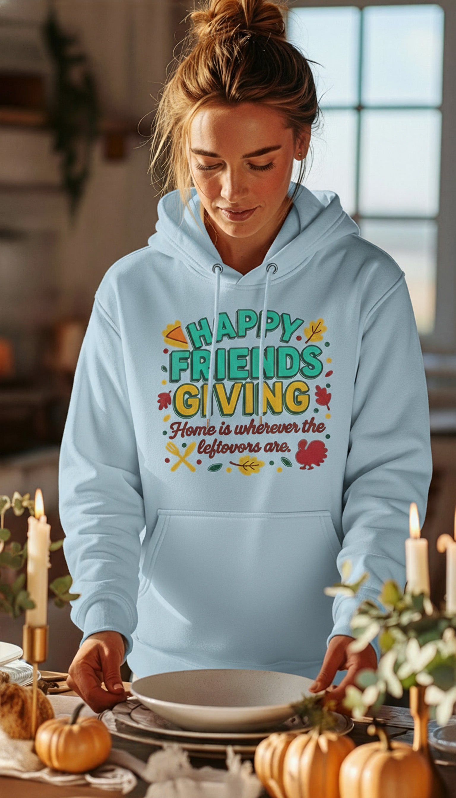 Friendsgiving Hoodie (Colorful) - Women's