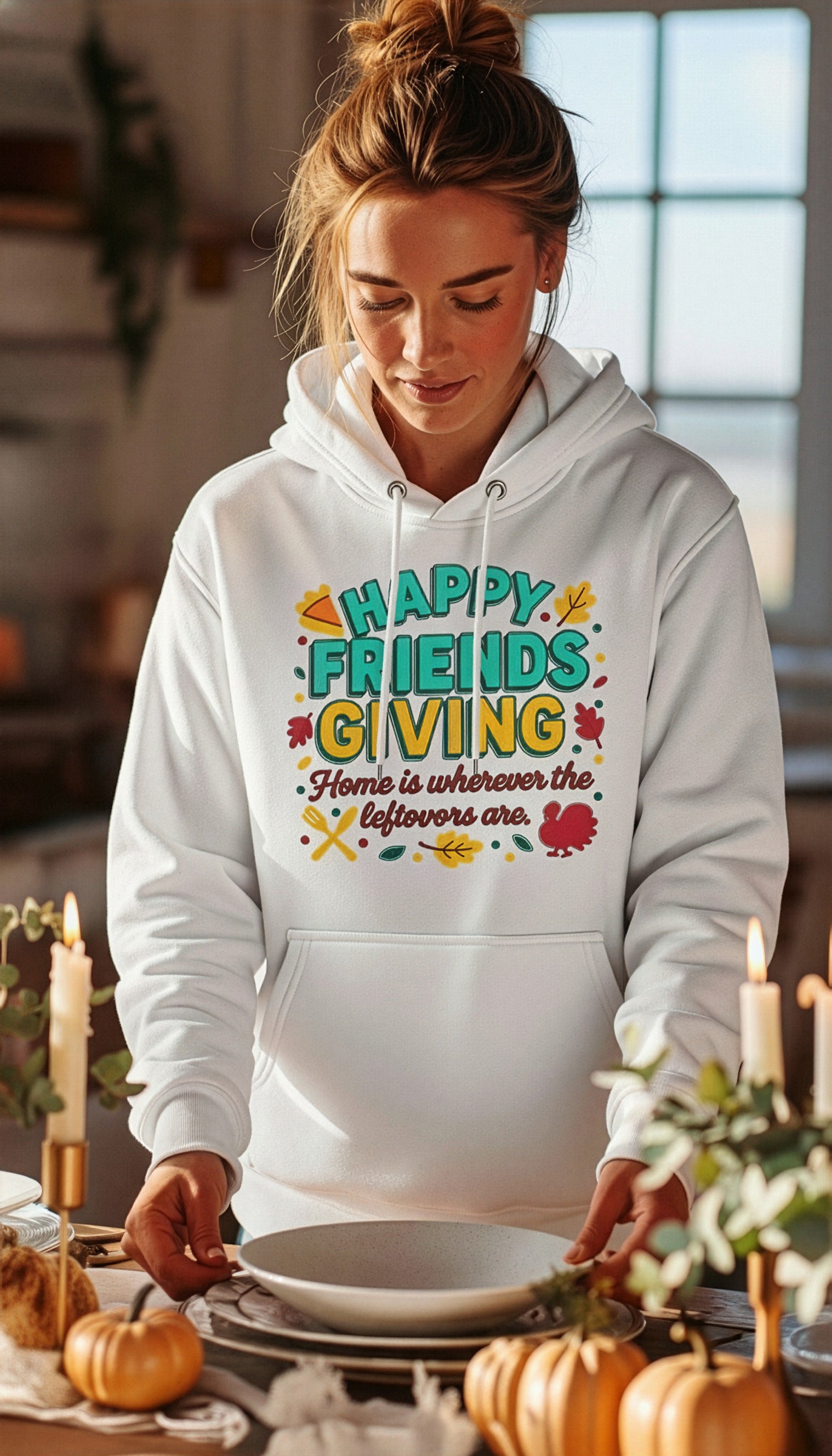 Friendsgiving Hoodie (Colorful) - Women's