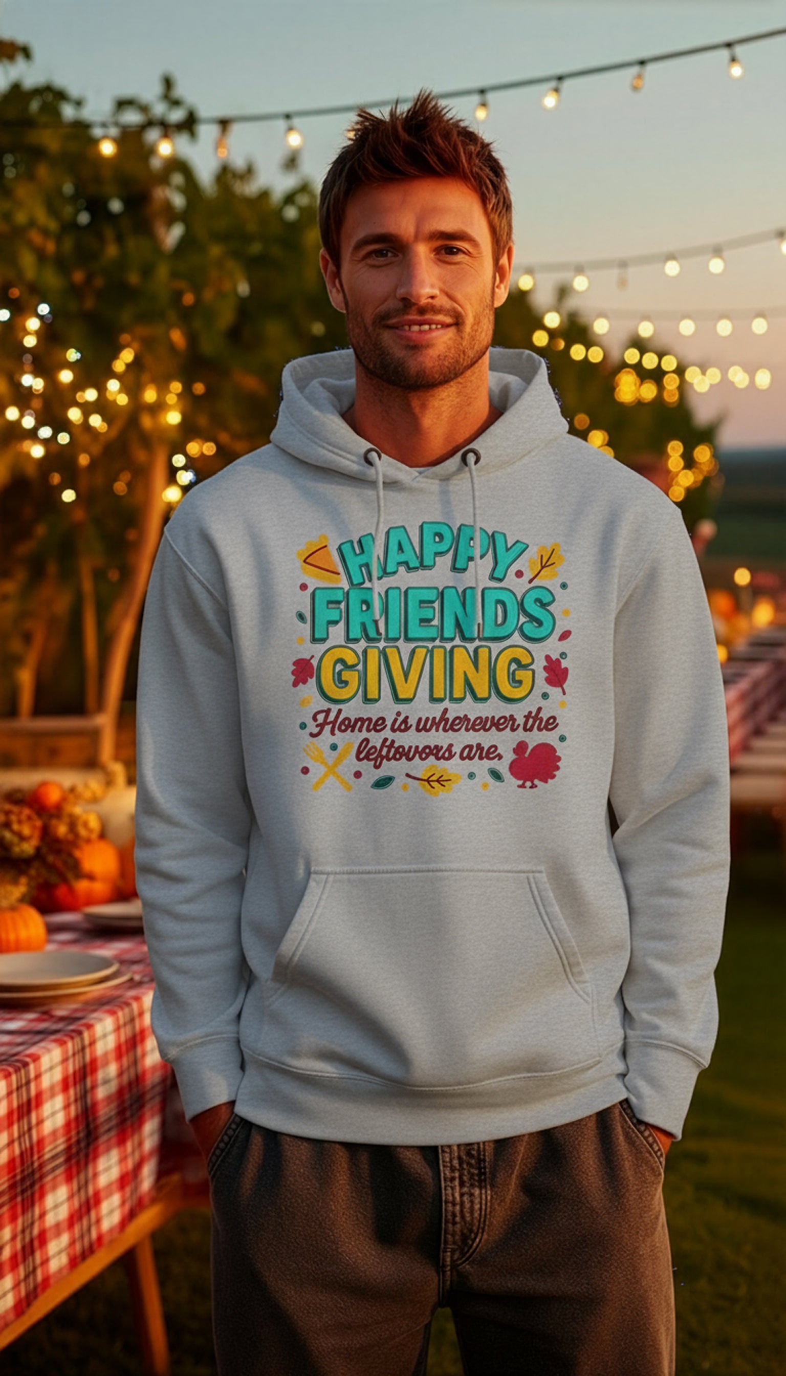 Friendsgiving Hoodie (Colorful) - Men's