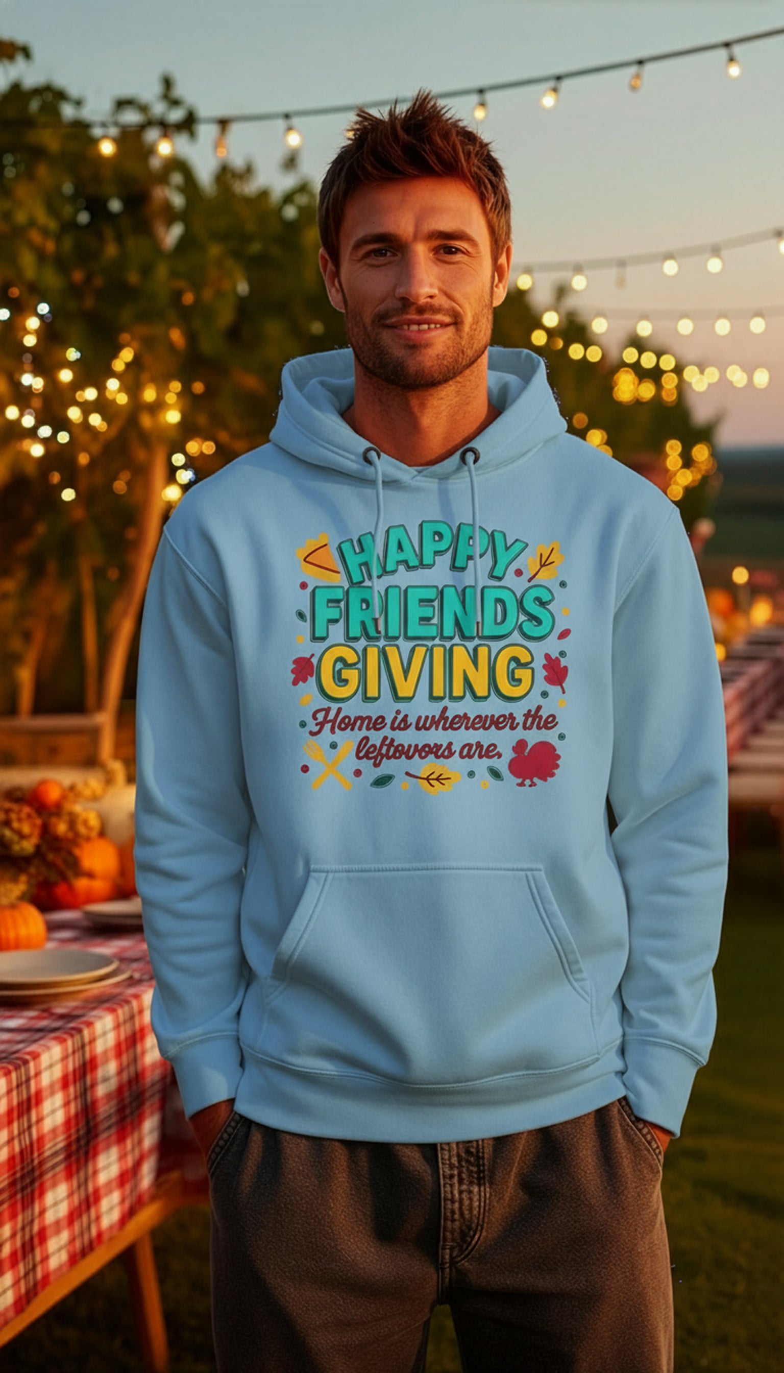Friendsgiving Hoodie (Colorful) - Men's