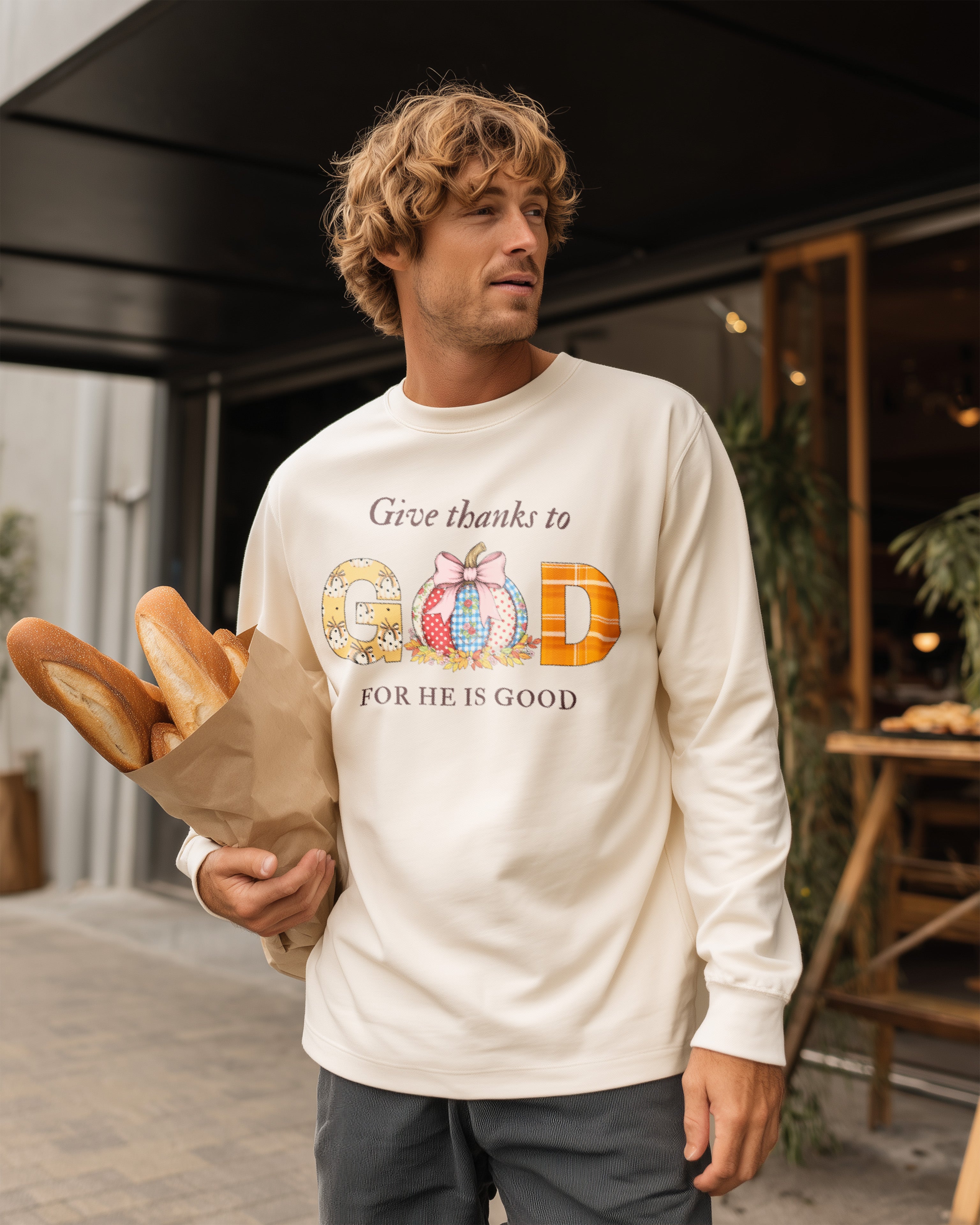 Give Thanks to God Sweatshirt  - Men's