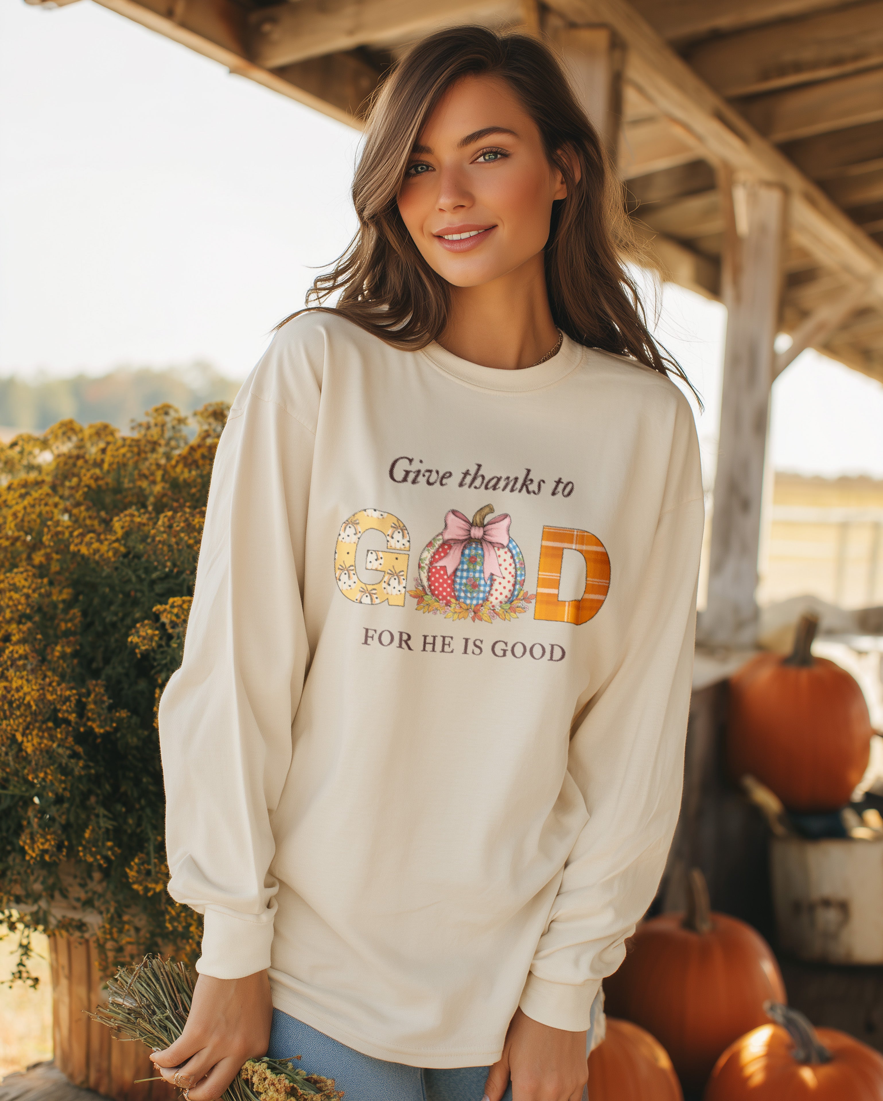 Give Thanks to God Sweatshirt - Women's
