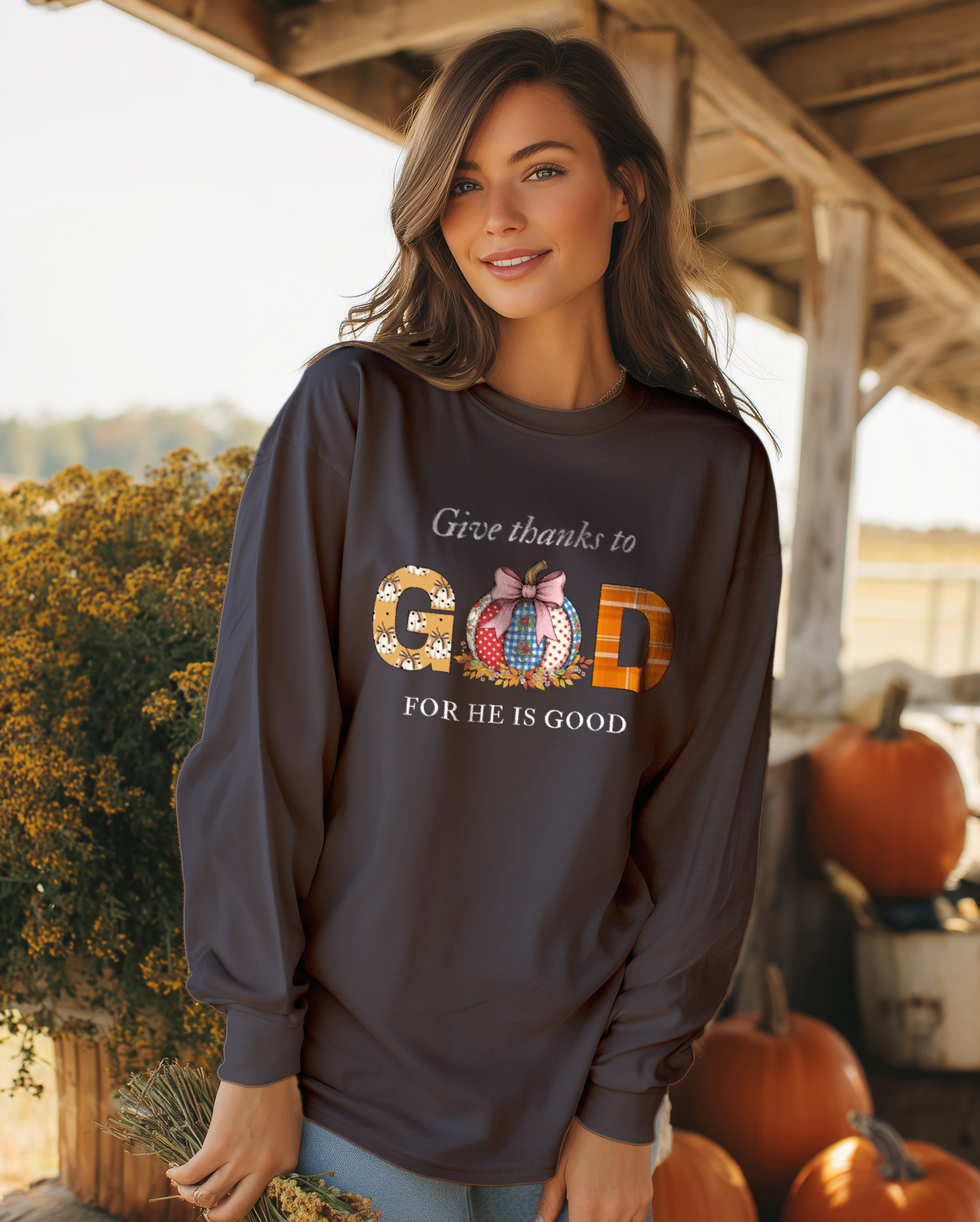 Give Thanks to God Sweatshirt - Women's