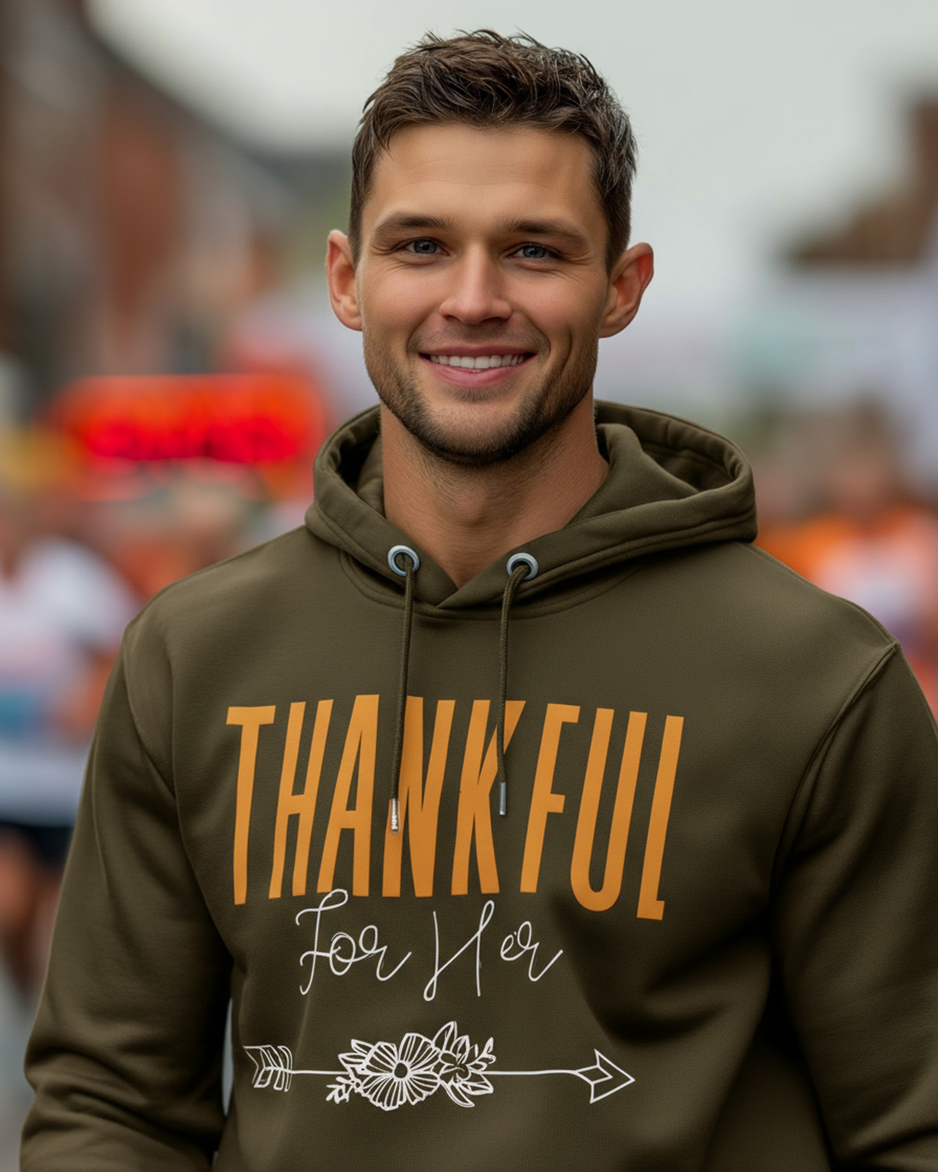 Thankful for Her Hoodie (Him & Her Collection) - Men's